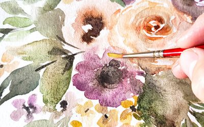 How to Easily Layer Flowers and Add Complexity to Your Floral Watercolor Painting
