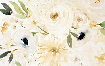 White Flower Watercolor Tutorial For Beginners